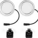 2 Pack 12V DC 1.5W Range Hood Lights with SM Socket Male Head Round 68mm 6500K Plastic, Hole Closet Stove LED Light Recessed, Bright White Kitchen Range Hood Light Bulbs Replacement (SM Socket Round)