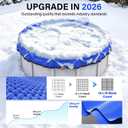 21FT Round Winter Pool Cover 500D Extra Thick Above Ground Pool Cover Blue
