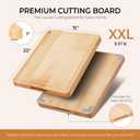 Hard Maple Wood Cutting Board for Kitchen Non Slip Feet Over Sink, 20"L x 16"W