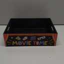 Movie Night Snack Trays Movie Night Supplies Popcorn Snack Holder for Countertop Movie Theater Wooden Snack Storage Reusable Basket Tray for Valentines Date Night Family Movie Night (Movie Time)