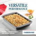 Farberware Nonstick Bakeware Baking Pan With Lid / Nonstick Cake Pan With Lid, Rectangle - 9 Inch x 13 Inch, Gray