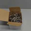 Maitys 100 Pcs Metal Curtain Rings with Eyelet 1.5-inch Inner Diameter Eyelet Curtain Rings for Drapery Clips Hooks for Sliding Window Bathroom Door Shower Rod (Silver)