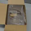 4 Pcs 2 Tier Plate Dinnerware Display Stand Acrylic Clear Plate Stand China Platters Holder Setting Racks for Kitchenware Display Cabinet Organizer