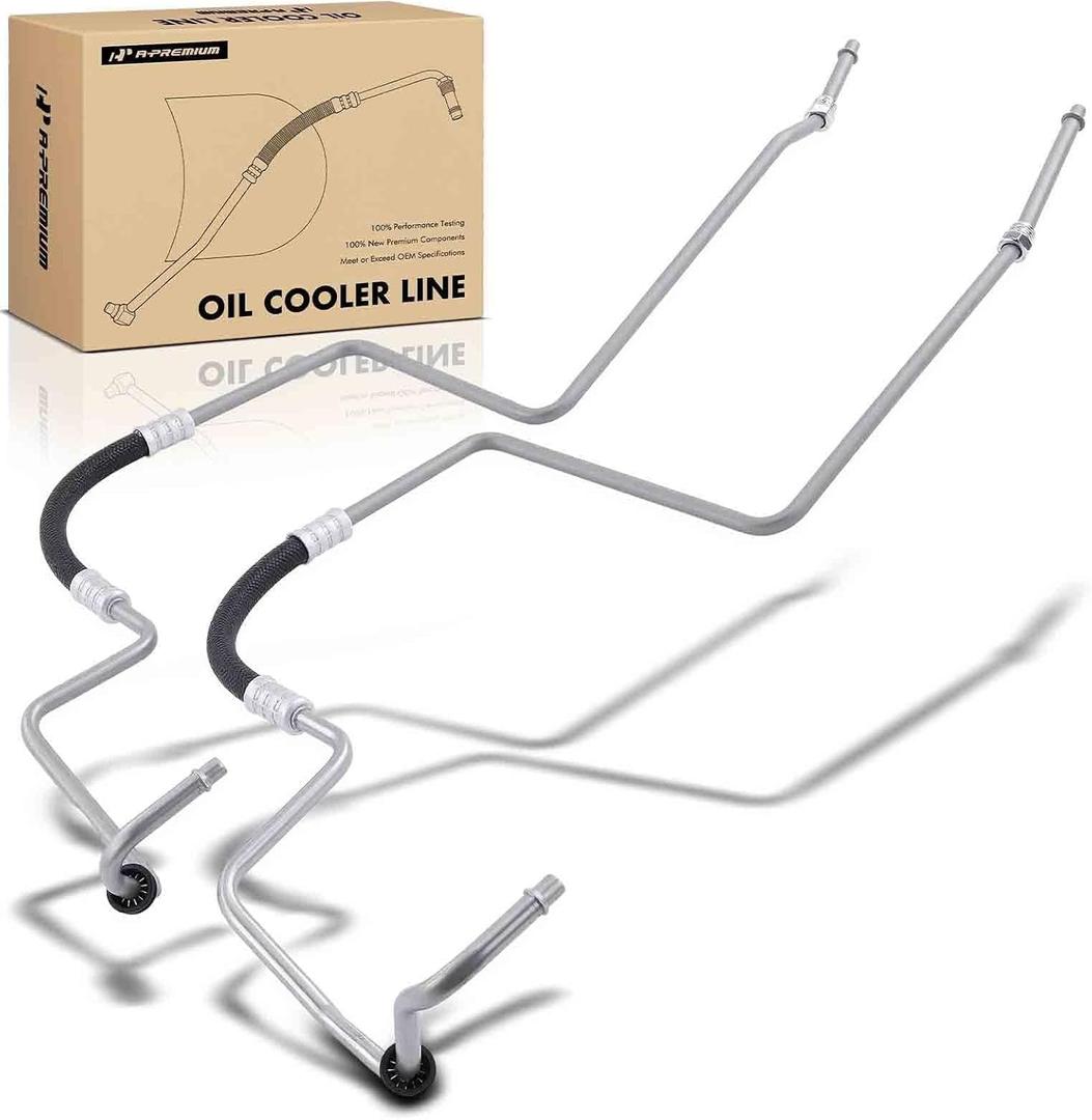 A-Premium Inlet and Outlet Transmission Oil Cooler Line Hose Assembly | Compatible with Jeep Commander 2006-2010, Grand Cherokee 2005-2010, Grand Cherokee 2006-2010 Automatic Transmission