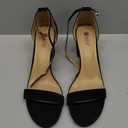 IDIFU Women's 3 Inch Heel Sandals for Women (10, Black Nubuck)