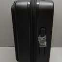 Carry On Luggage 22x14x9 Airline Approved, FLO5 Expandable Polycarbonate Suitcase with Front Pocket (FX-Core, Black, 20 Inch)