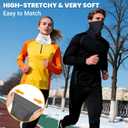 Fivali Winter Neck Warmer Gaiter: 4 Pack Windproof Face Cover Cold Weather Protection for Men Women Fleece Scarf for Skiing (One Size, Black)