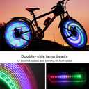 Bike Wheel Light Bicycle Motorcycle Bike Tyre Tire Wheel Lights 32 LED Flash Spoke Light Lamp 32 Different Patterns Change Outdoor Cycling Lights for Bike Wheel