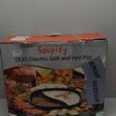 2 in 1 Hot Pot with Grill, Electric Korean BBQ Grill, Independent Dual Temperature Control & Non-stick Pan, Multi-function Smokeless Barbecue Grill for Family and Friends Gathering