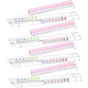 18.5" Clear Mahjong Racks with Pushers, Acrylic Racks, 4 Pack