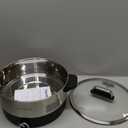 TOPWIT 4.5L Hot Pot Electric, Stainless Steel Electric Pot with Dual Power Setting, 1200W Fast Heating Electric Hot Pot for Cooking Hotpot, Soup, Pasta, Perfect for Family Dinner & Party, Black