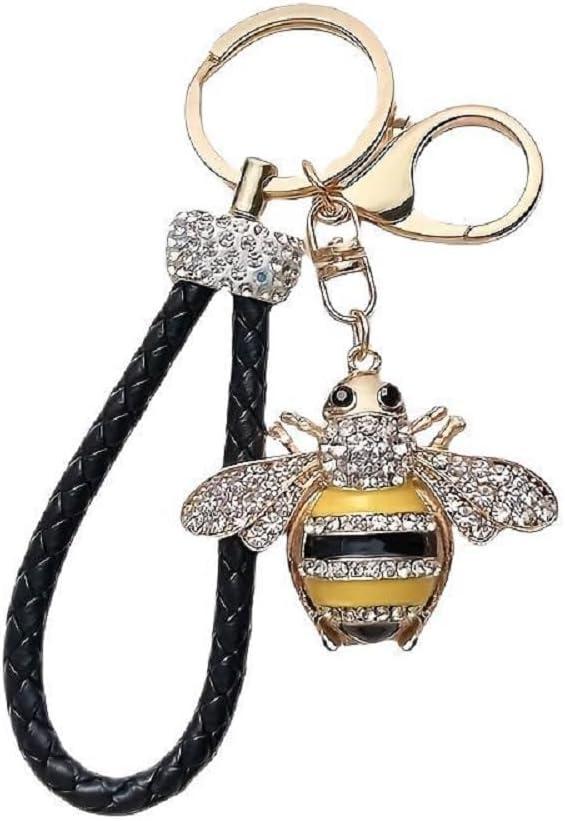 Funny Bee Keychain Keyring Sunflower Bumble Bee Charm Keyrings (N1)
