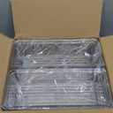 8 PACK Clear Stackable Drawer Organizer Bins, Plastic Organizer Bins for Cutlery Vanity Storage Tray for Bathroom Kitchen Office Desk Organizing