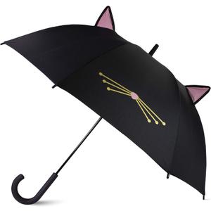 kate spade new york Large Lightweight Travel Umbrella, Black Cat