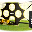 Apex Sports 12x6 FT Soccer Goal with Precision Target – Portable Soccer Net with Removable 10-Hole Target, Portable Design, Quick Setup, Ground Stakes & Collapsible Frame for Indoor/Outdoor Training
