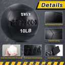 Lunmon Soft Wall Medicine Ball for Exercise Fitness Slam Weighted Med Ball with Non Slip Grip for Slamming Workout Strength Conditioning Core Training Lunge and Partner Toss