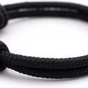 Wind Passion - Rope Bracelet for Men & Women - Adjustable Sailors Knot Paracord Bracelet - Waterproof & Sturdy (Black)
