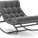 Outdoor Rocking Chair, Oversized Patio Papasan Rocker
