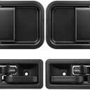 Lcyolada Exterior & Interior Door Handles Compatible with 1997-2002 Jeep Wrangler with Full Doors, Replace# 79540 79541 55176383AE 55176382AE 55176477AC 55176476AC