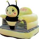 Baby Support Seat, Cute Baby Sofa Chair for Sitting Up, Comfy Plush Infant Seats (Honeybee,W17.5 x H17.5)
