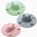 3PCS Silicone Cup Covers, Multicolored Silicone Lids for Mugs, Cups, Tea Pots,Flexible Mug CoversHot Cup Lids for Coffee & Tea(1set 3color)