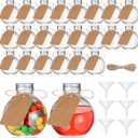 Baderke 19 Pcs 13.5 oz Large Plastic Potion Bottles with Caps and Label Spherical Round Bottles for Drink Christmas Ball Shape Decorative Bottles Candy Jar for Birthday Craft Wedding Party Favor Gift