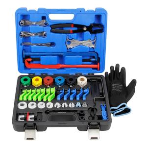 Kuntech 45pcs Master Quick Disconnect Tool Set, Fuel Line Disconnect Tool Kit for Automotive A/C Fuel & Transmission Systems, Transmission Line Disconnect Tool Compatible with Various Automotives