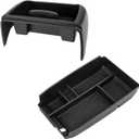 Carwiner 2 PCS Center Console Organizer Compatible with Ford Escape Accessories 2020-2024 2025, Armrest Storage Box & Dash Organizer Tray Holder Interior Insert (Escape 2PCS)