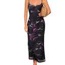 VFSHOW Womens Spaghetti Strap Wedding Guest Cocktail Party Midi Slip Dress (L)