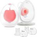 Nenesupply Handsfree Wearable Breastmilk Collection Cara Cups Caracups Compatible with Spectra S1 S2 9 Plus Breast Pumps 24mm Silicone Flanges Replacement for Spectra Pump Parts 19 21mm Inserts