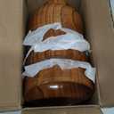 Originalidad Handmade Wood Bowls, Jujube Wooden Japanese Bowl with Matching Spoon for Rice, Soup, Dip, Salad, Tea, Decoration 4 Sets(4 Bowls 4.2 IN + 4 Spoons)