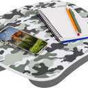 LAPGEAR MyStyle Portable Lap Desk with Cushion - Gray Camo - Fits up to 15.6 Inch Laptops - Style No. 45325
