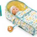 Melissa & Doug Mine to Love Bassinet Play Set Portable Carrier for Dolls with Crinkle Toy, Nursery Rhyme Book, 17.6 x 8.5 x 2.25
