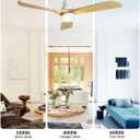 Sofucor 52 Inch Smart Wood Ceiling Fans with Lights, APP/Remote Control, 52 Inch MAX