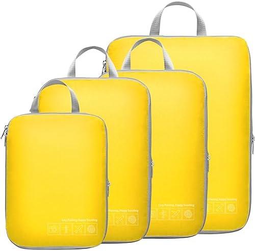 Cambond Compression Packing Cubes for Travel Women - Travel Bags Luggage Organizers Travel Essentials Compression Cubes for Travel Carry on Suitcases Organizer