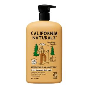 California Naturals Owen Wilson 2 in 1 Hair Shampoo and Body Wash, Wild Woods Fragrance, All Hair Types, Vegan, Natural, Cruelty, Silicone, Paraben & Sulfate Free Shampoo for Men & Body Soap, 16.5 oz