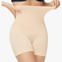 High Waisted Premium Shapewear Body Shaper Shorts Tummy Tucker Control Thigh Slimming Body Shaper for Women Invisible Shaping Shaper Pant for Women Seamless Thigh Slimming Shapeware Beige (MEDIUM)