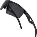FEISEDY Kids Teens Baseball Polarized Sunglasses Sports TR90 Frame Boys Girls Cycling B2454 (Spot Black-grey)