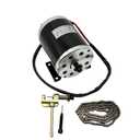 Electric Brushed Motor 48V 500W Brushed DC Electric Motor MY1020 Type Brushed Motor with 25 Roller Chain and Chain Breaker for 4-Wheel Go-Karts,Electric Bicycles,Mini Bike
