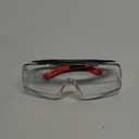 NoCry Safety Glasses Over Eyeglasses for Men and Women with Anti Scratch Lenses and Integrated Side Shields  Adjustable Temples with Anti-Slip Tips  100% UV Protective Eyewear  ANSI Z87 Certified (Black & Red)