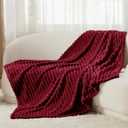 Bedsure GentleSoft Deep Red Fleece Blanket for Couch - Cozy Soft Blankets for Women, Cute Small Throws for Girls, 50x70 Inches