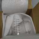 Honeydak 1 Pack 12oz Coffee Measuring Glass Cups Espresso Pitcher Heat Resistant Glass Coffee Measuring Cup Milk Frothing Pitcher Espresso Shot Glasses, Creamer Container, Microwave Dishwasher Safe