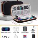 bsqueda Large Capacity Switch Carrying Case for Nintendo Switch 2 (2025) - 20 Game Cartridges, Hard Shell Portable Travel Pouch, Black