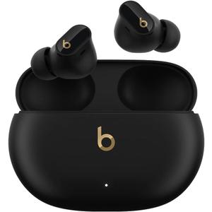 Beats Studio Buds + | True Wireless Noise Cancelling Earbuds, Enhanced Apple & Android Compatibility, Built-in Microphone, Sweat Resistant Bluetooth Headphones, Spatial Audio - Black/Gold