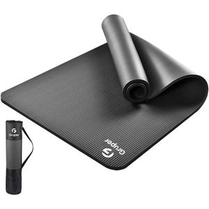 Thick Yoga Mat Non Slip, Large Size 72" L x 32" W x 0.6" TH, Premium Exercise & Fitness Mat with Carrying Strap and Bag, Workout Mats for Home (15MM)