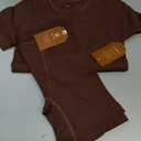 REORIA Womens Workout Sets 2 Piece Seamless Slim Fit Yoga Outfits Shorts and Cropped Top Gym Athletic Sets Brown Small