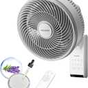 PELONIS 9 inch Wall Mount Fan with Remote Control, Osicllating Fan with 26ft Powerful Airflow, 3 Speed & 3 Modes, Auto 90 Horizontal & 68 Vertical Tilt, Indoor, 36dB, Ideal for Home, Garage, Gym