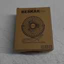 BESKAR USB Clip on Fan, Portable Small Fan with Cord Powered, 3 Speeds Strong Airflow, with Sturdy Clamp, Quiet Personal Desk Fan (Black)