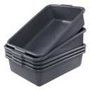 8 Liter Commercial Bus Tub, Plastic Bus Utility Box, 5 Packs
