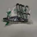 Mantel Hangers for Garland, Christmas Stocking Holders for Mantel Set of 4, Fireplace Garland and Stocking Holder  Black Metal Hooks with Non-Slip Protective Pad for TV Stand, Staircase, Dresser